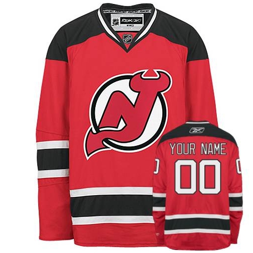 Youth Reebok New Jersey Devils Customized Authentic Red Home NHL Jersey