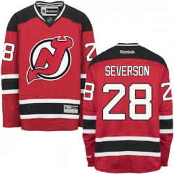 Damon Severson Youth Reebok New Jersey Devils Premier Red Home Jersey