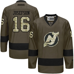 Jacob Josefson Reebok New Jersey Devils Authentic Green Salute to Service NHL Jersey