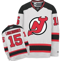 Jamie Langenbrunner Reebok New Jersey Devils Premier White Away NHL Jersey