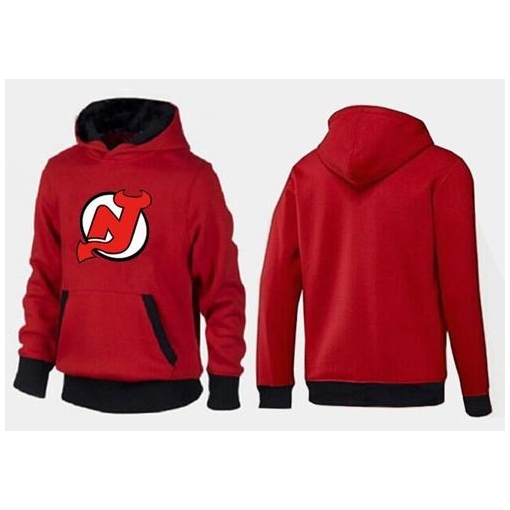 New Jersey Devils Red/Black NHL Big & Tall Logo Pullover Hoodie -