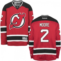 John Moore Reebok New Jersey Devils Authentic Red Home Jersey