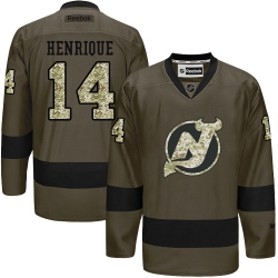 Adam Henrique Reebok New Jersey Devils Authentic Green Salute to Service NHL Jersey