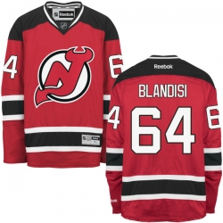 Joseph Blandisi Reebok New Jersey Devils Authentic Red Home Jersey