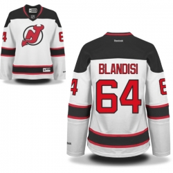 Joseph Blandisi Women's Reebok New Jersey Devils Authentic White Away Jersey