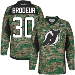 Martin Brodeur Reebok New Jersey Devils Authentic Camo Veterans Day Practice NHL Jersey