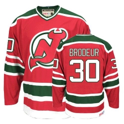 Martin Brodeur CCM New Jersey Devils Authentic Red/Green Team Classic Throwback NHL Jersey