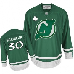 Martin Brodeur Reebok New Jersey Devils Authentic Green St Patty's Day NHL Jersey