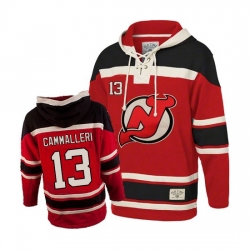 Mike Cammalleri New Jersey Devils Authentic Red Old Time Hockey Sawyer Hooded Sweatshirt