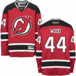 Miles Wood Reebok New Jersey Devils Premier Red Home Jersey