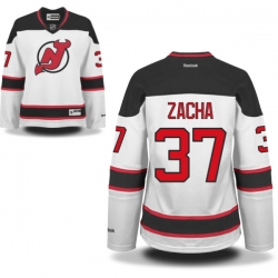 Pavel Zacha Women's Reebok New Jersey Devils Premier White Away Jersey