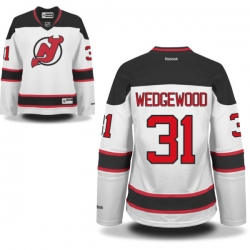 Scott Wedgewood Women's Reebok New Jersey Devils Premier White Away Jersey