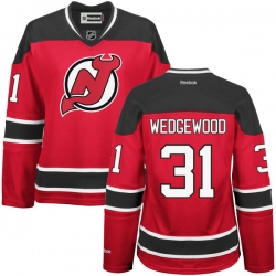 Scott Wedgewood Women's Reebok New Jersey Devils Authentic Red Home Jersey