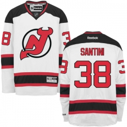 Steven Santini Reebok New Jersey Devils Premier White Away Jersey