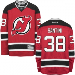 Steven Santini Reebok New Jersey Devils Authentic Red Home Jersey