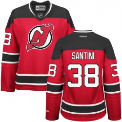 Steven Santini Women's Reebok New Jersey Devils Authentic Red Home Jersey