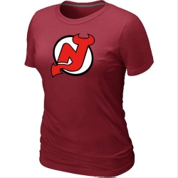Women's New Jersey Devils Red NHL Big & Tall Logo T-Shirt -