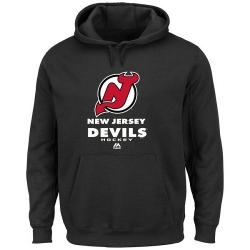 Majestic New Jersey Devils Black NHL Big & Tall Critical Victory Pullover Hoodie -