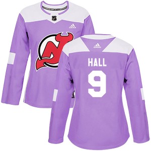 Taylor Hall Women's Adidas New Jersey Devils Authentic Purple Fights Cancer Practice Jersey