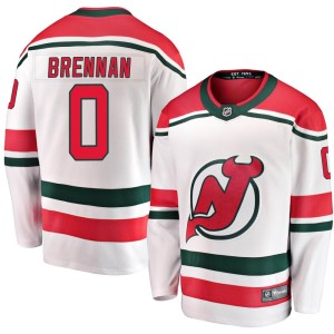 Tyler Brennan Men's Fanatics Branded New Jersey Devils Breakaway White Alternate Jersey