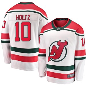 Alexander Holtz Men's Fanatics Branded New Jersey Devils Breakaway White Alternate Jersey