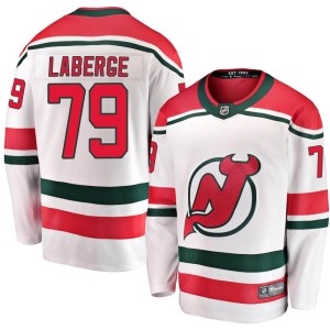 Samuel Laberge Men's Fanatics Branded New Jersey Devils Breakaway White Alternate Jersey