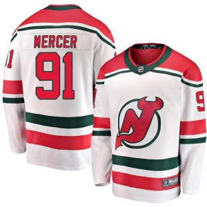 Dawson Mercer Men's Fanatics Branded New Jersey Devils Breakaway White Alternate Jersey