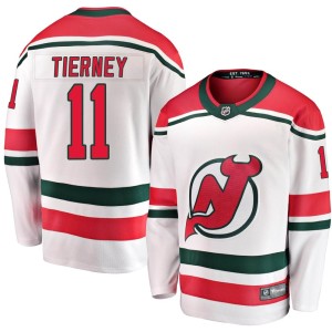 Chris Tierney Men's Fanatics Branded New Jersey Devils Breakaway White Alternate Jersey
