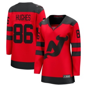 Jack Hughes Women's Fanatics Branded New Jersey Devils Breakaway Red 2024 Stadium Series Jersey