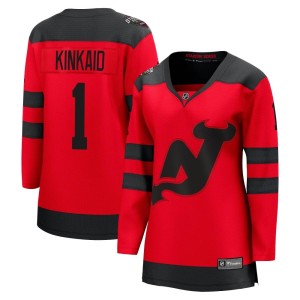 Keith Kinkaid Women's Fanatics Branded New Jersey Devils Breakaway Red 2024 Stadium Series Jersey
