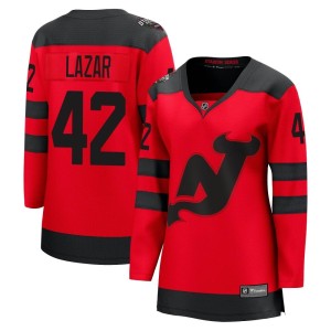 Curtis Lazar Women's Fanatics Branded New Jersey Devils Breakaway Red 2024 Stadium Series Jersey