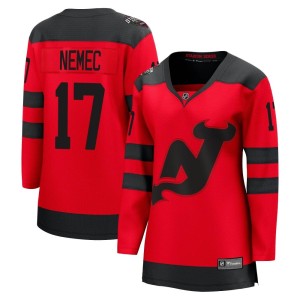 Simon Nemec Women's Fanatics Branded New Jersey Devils Breakaway Red 2024 Stadium Series Jersey