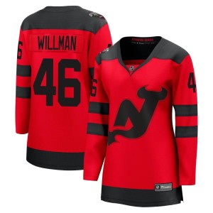 Max Willman Women's Fanatics Branded New Jersey Devils Breakaway Red 2024 Stadium Series Jersey