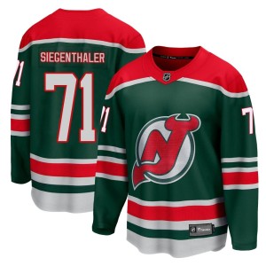 Jonas Siegenthaler Youth Fanatics Branded New Jersey Devils Breakaway Green 2020/21 Special Edition Jersey