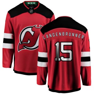 Jamie Langenbrunner Men's Fanatics Branded New Jersey Devils Breakaway Red New Jersey Home Jersey