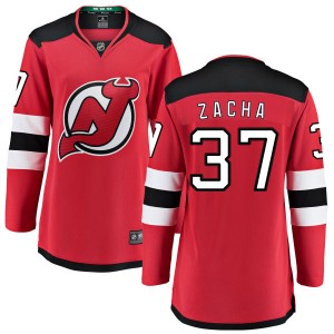 Pavel Zacha Women's Fanatics Branded New Jersey Devils Breakaway Red Home Jersey