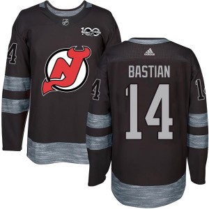 Nathan Bastian Men's New Jersey Devils Authentic Black 1917-2017 100th Anniversary Jersey