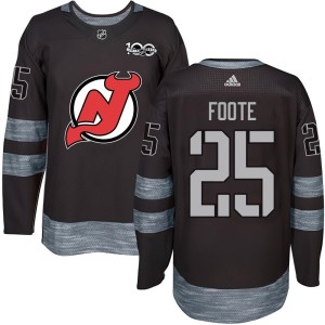 Nolan Foote Men's New Jersey Devils Authentic Black 1917-2017 100th Anniversary Jersey