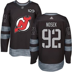 Tomas Nosek Men's New Jersey Devils Authentic Black 1917-2017 100th Anniversary Jersey