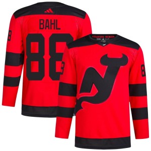 Kevin Bahl Men's Adidas New Jersey Devils Authentic Red 2024 Stadium Series Primegreen Jersey