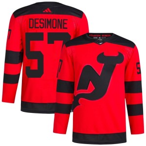 Nick DeSimone Men's Adidas New Jersey Devils Authentic Red 2024 Stadium Series Primegreen Jersey