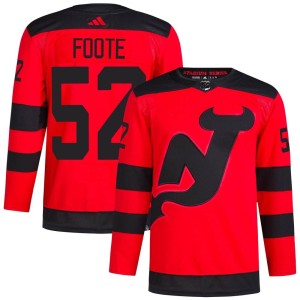 Cal Foote Men's Adidas New Jersey Devils Authentic Red 2024 Stadium Series Primegreen Jersey