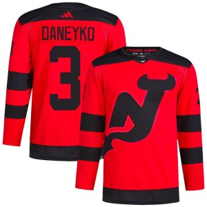 Ken Daneyko Men's Adidas New Jersey Devils Authentic Red 2024 Stadium Series Primegreen Jersey