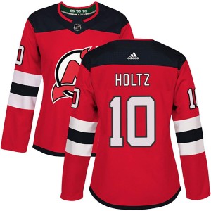 Alexander Holtz Women's Adidas New Jersey Devils Authentic Red Home Jersey