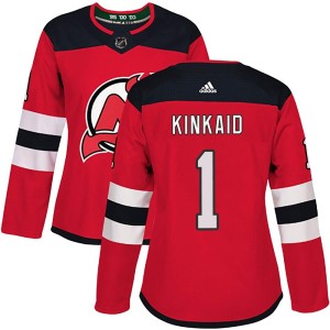 Keith Kinkaid Women's Adidas New Jersey Devils Authentic Red Home Jersey