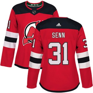 Gilles Senn Women's Adidas New Jersey Devils Authentic Red Home Jersey