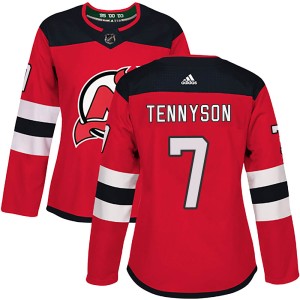 Matt Tennyson Women's Adidas New Jersey Devils Authentic Red Home Jersey
