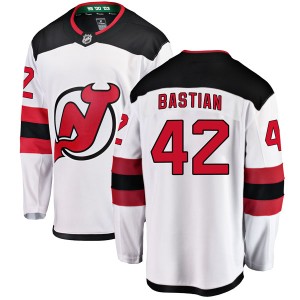 Nathan Bastian Men's Fanatics Branded New Jersey Devils Breakaway White Away Jersey