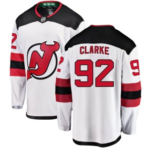 Graeme Clarke Men's Fanatics Branded New Jersey Devils Breakaway White Away Jersey