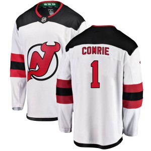 Eric Comrie Men's Fanatics Branded New Jersey Devils Breakaway White Away Jersey